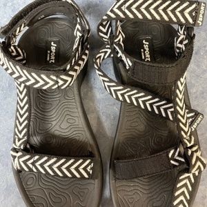 JSport Black & White Sandals
